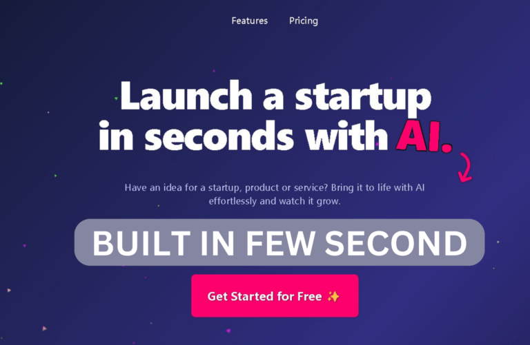 Free AI website builder tool