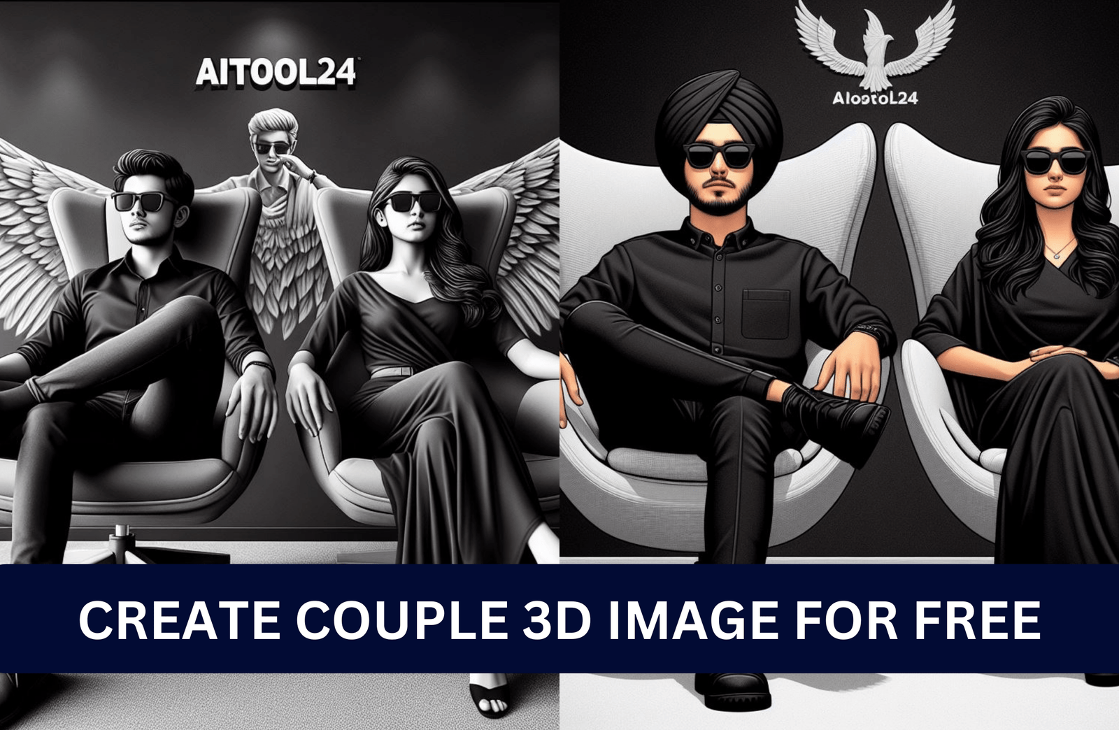 Couple Chair 3D Images