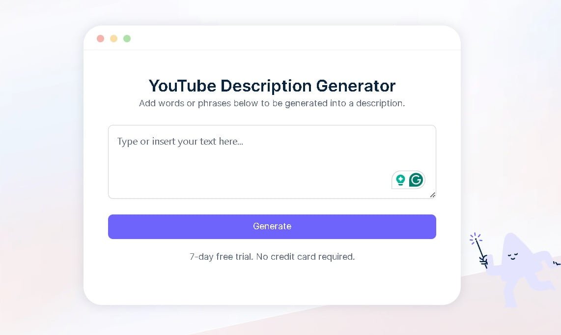AI YouTube description generator