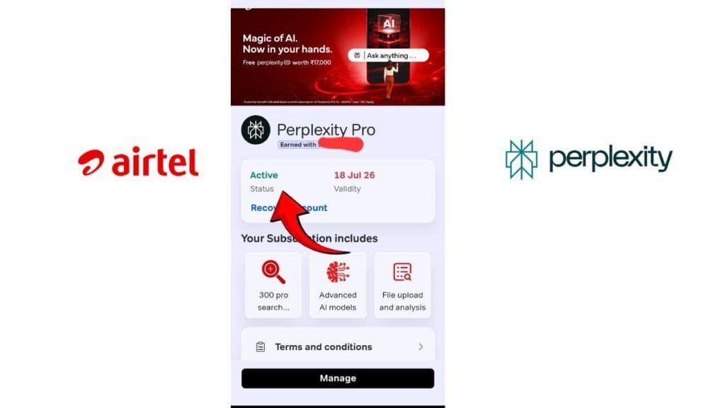 Perplexity AI Pro Free for Airtel User